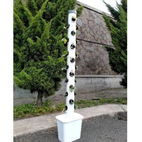 tower hidroponik vertikal hidroponik pipa 4inch 30 lubang