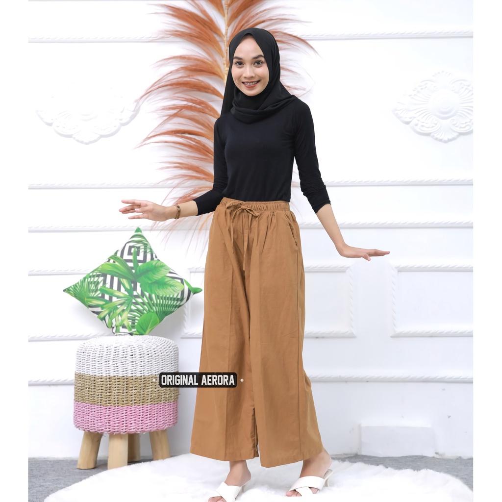 Celana Kulot Panjang Linen Rami Tali Wanita Highwaist Seoul Cullote Premium Pinggang Karet Kekinian Terbaru 2022 Lp 65-100 P 90 Allsize