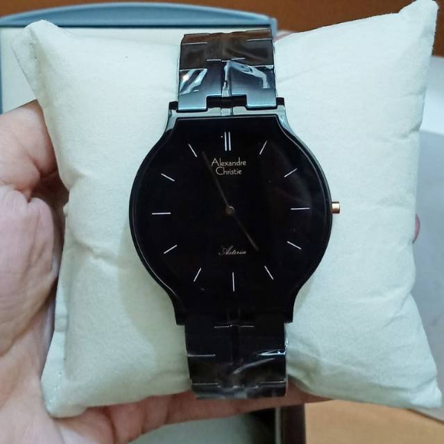 Jam tangan pria Alexandre Christie AC 8603 Black Original