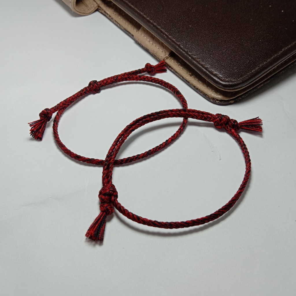 Gelang tangan etnik kepang tali benang tenun pria dan wanita dewasa / Bracelet kepang kecil rajut ha