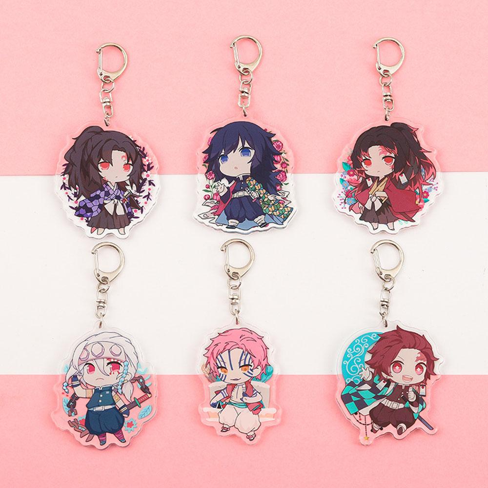 Gantungan Kunci Agustin Demon Slayer Zenitsu Anime Jepang Kimetsu No Yaiba Inosuke Kyoujurou Giyuu Key Ring