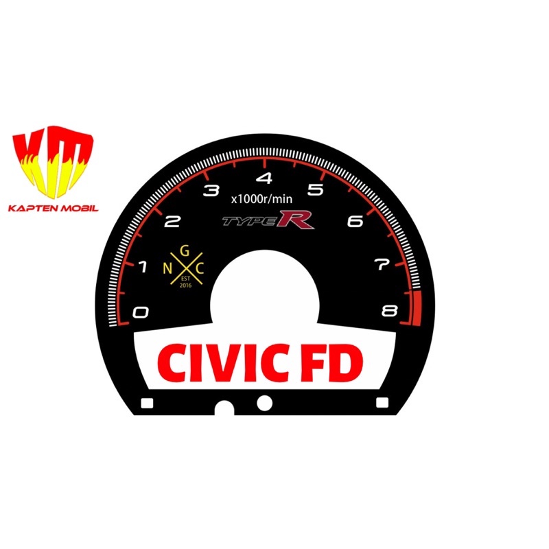 Jual panel speedometer custom civic fd special edition, custom