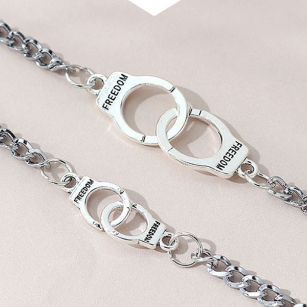 gelang couple gembok freedom chain couple bracelet (3E3) jge101