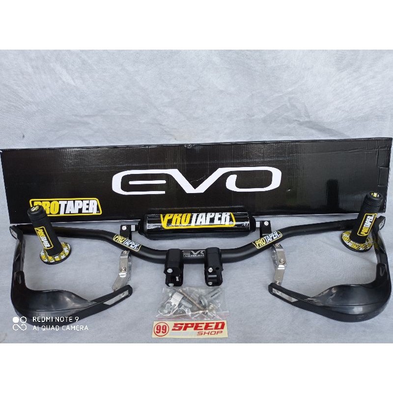 satu paket stang fatbal evo protaper reser+busa stang+handguar+grip klx150,crf150,d tracker150 dll