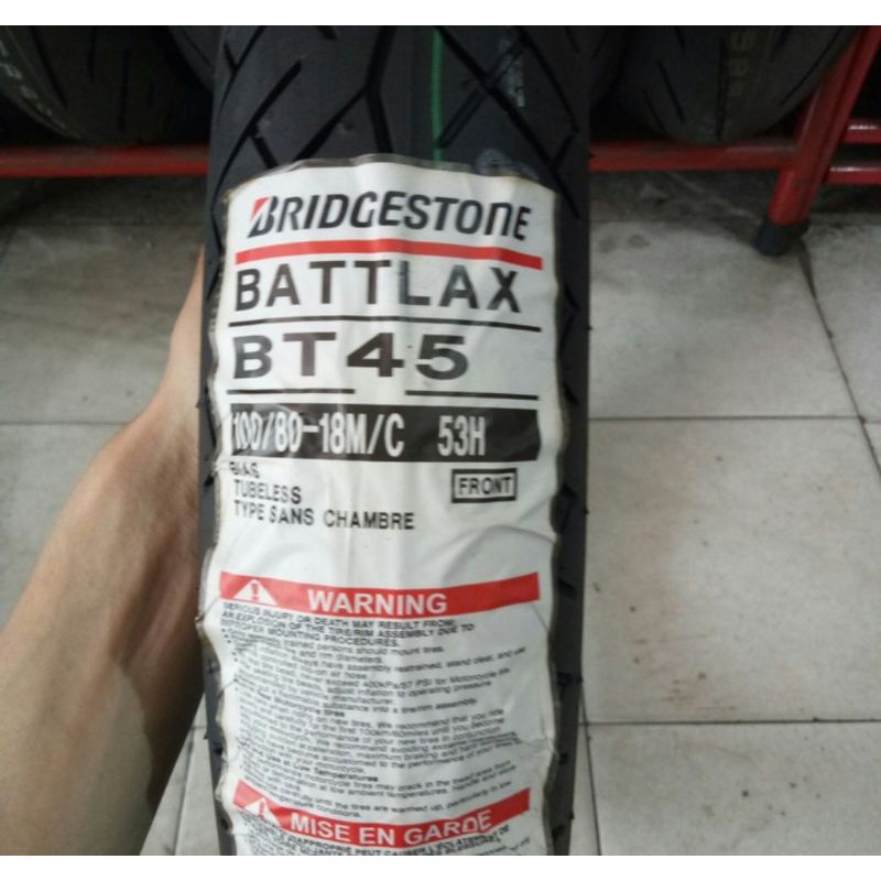 PAKETAN BAN LUAR BATTLAX BRIDGESTONE BT46 UK 100/90-18 DAN BT45 UK 100/80-18