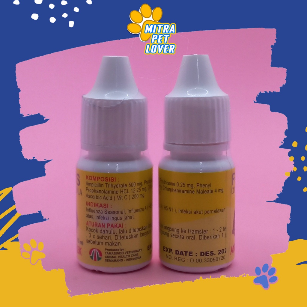 OBAT FLU HAMSTER - FLU HAMS 10 ML - ANTI PILEK INFEKSI PERNAPASAN AKUT INGUS PARAH BATUK HAMSTER TIKUS - MURAH GARANSI KUALITAS ASLI ORIGINAL - PET ANIMAL HEALTHCARE &amp; VETERINARY TAMASINDO KESEHATAN VITAMIN TERNAK HEWAN BINATANG PELIHARAAN MITRAPETLOVER