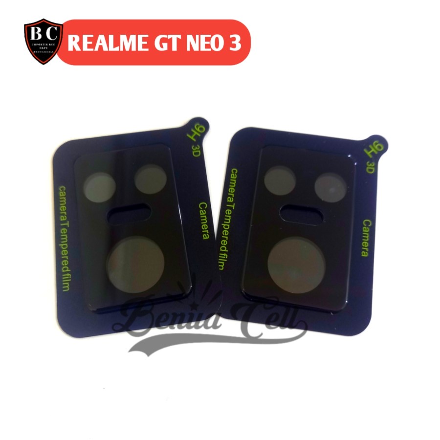 REALME GT NEO 3 REALME GT NEO 3T  Premium Frame Hitam Kamera 3D Round Edge Camera