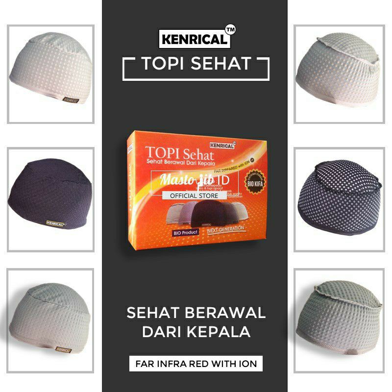 topi sehat kenrical 100% Asli Original kupluk peci kopiah Ciput kesehatan far infrared ion negatif