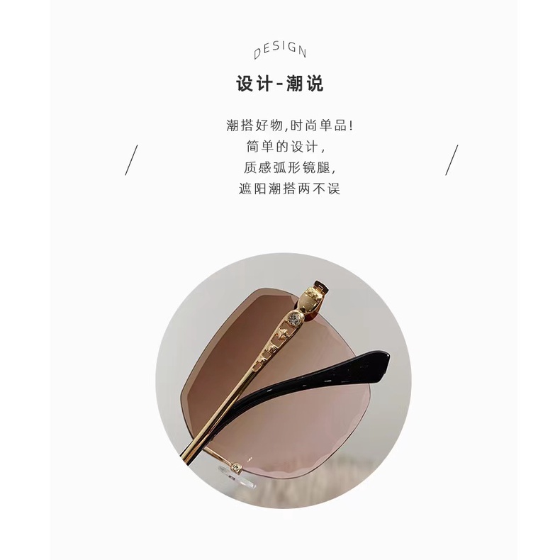 Rowling(ka-136)Kacamata  Hitam Terbaru Wanita No Frame Titanium Diamond Style Kacamata Fashion Murah/Kacamata Sunglasses Import Wanita Kacamata Fashion