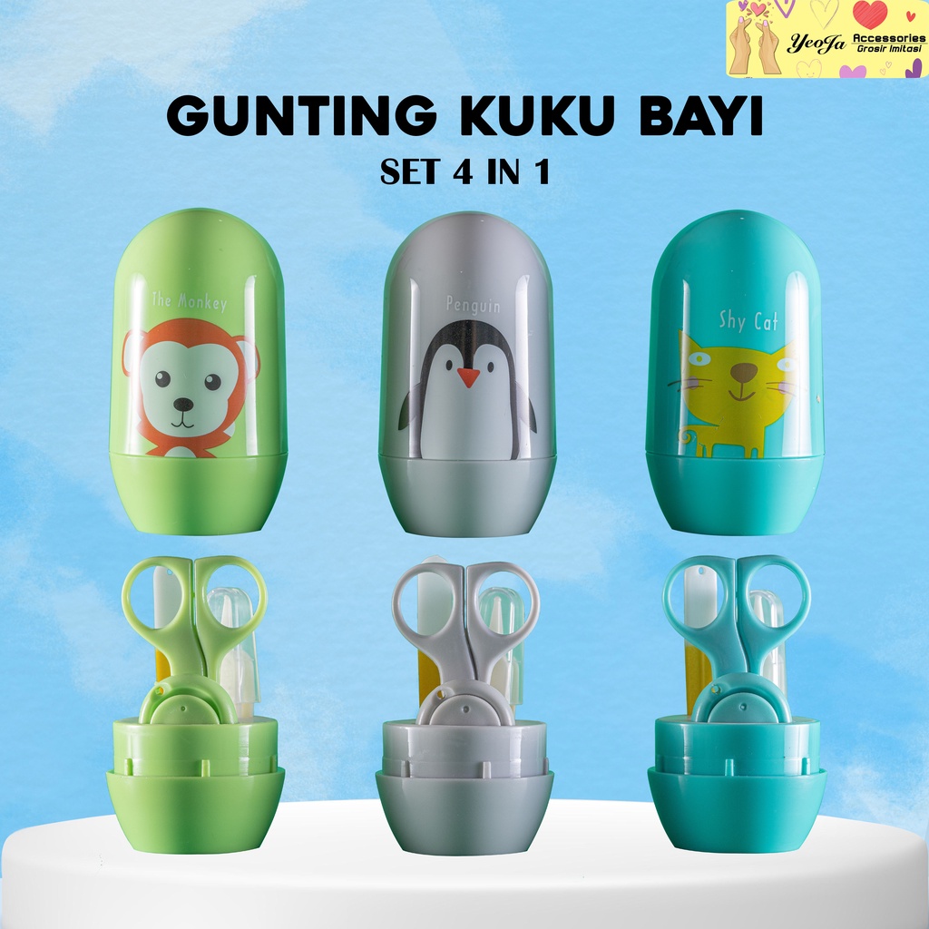 Gunting Kuku Bayi Set Baby Care Isi 4 Pcs / Baby Nail Clipper Set