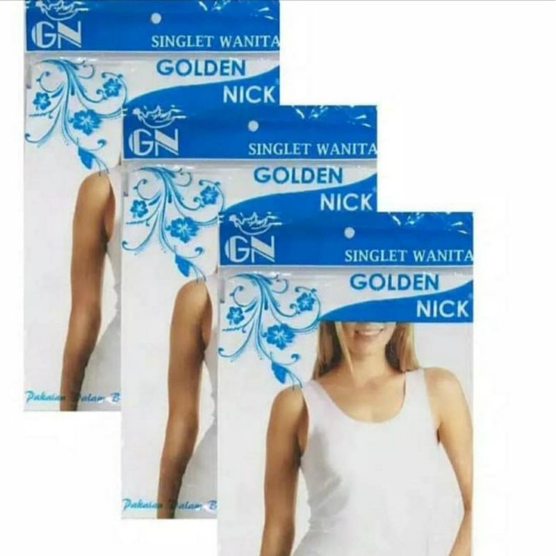 SINGLET/KAOS WANITA DEWASA KATUN GOLDEN NICK