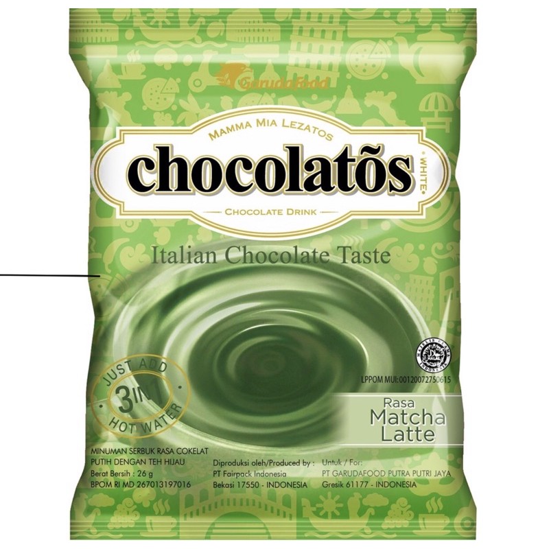 

Chocolatos Drink matcha 28gr 1rtg (10pcs)