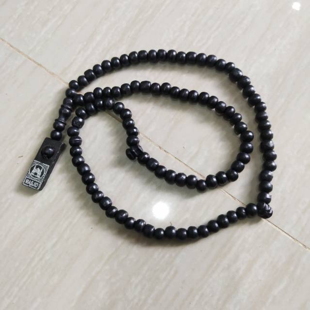 Ecer tasbih kayu kopi 8 mm hitam