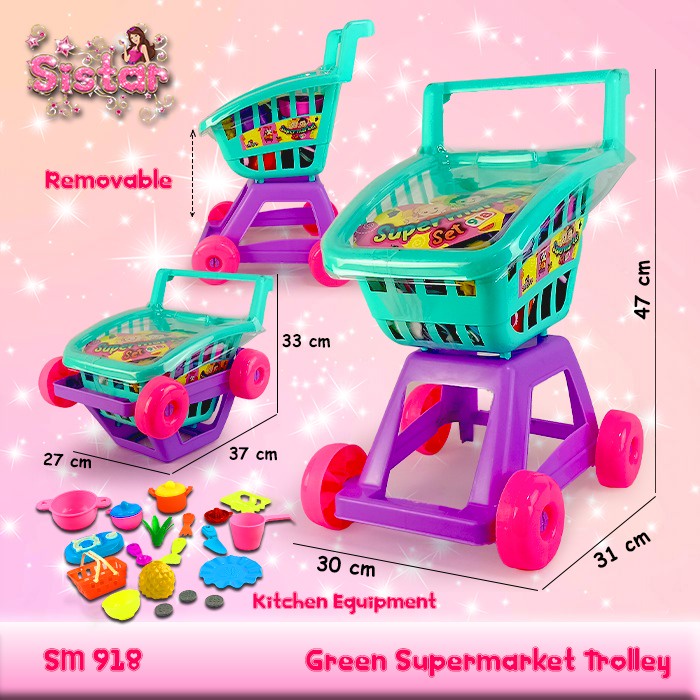 MURAH SM918 Trolly Troly Troli Troley Trolley Dorong Mainan Anak Perempuan Besar Jumbo SISTAR