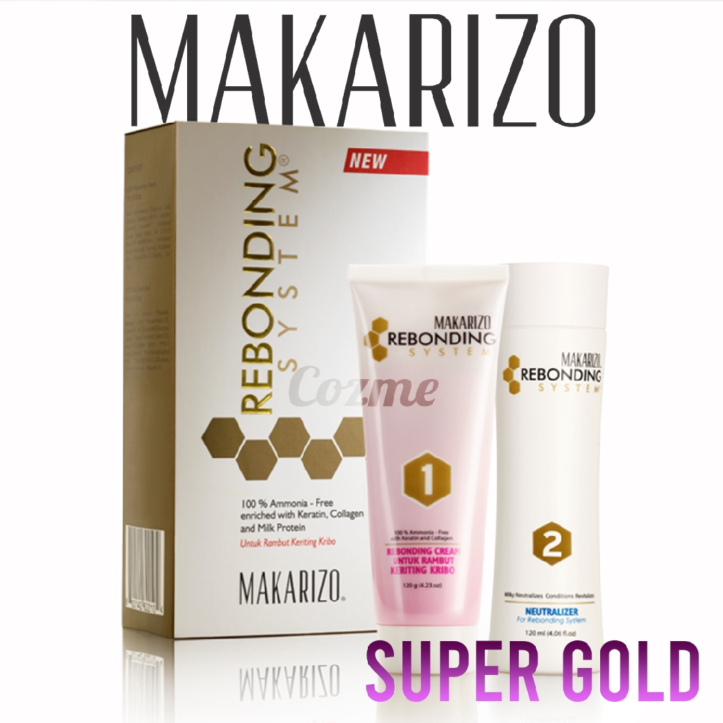 Makarizo Rebonding System Super Gold untuk rambut Keriting Kribo 120gr