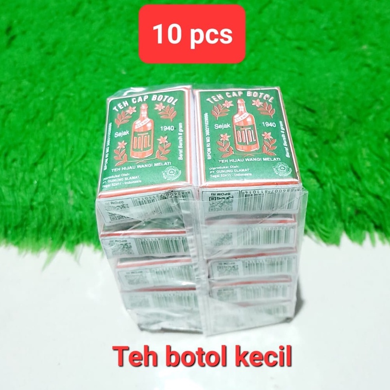 Teh botol tubruk teh cap botol hijau 8 gr 1 pack isi 10 bungkus