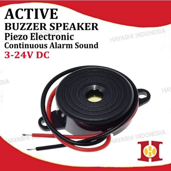 Buzzer Speaker Piezo Active Continuous Industrial Alarm Sound DC 3-24V - 5pcs