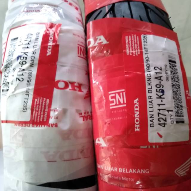 Paket ban tubles matic honda uk.80/90 &amp; 90/90.14..free pentil..untuk semua motor matic honda