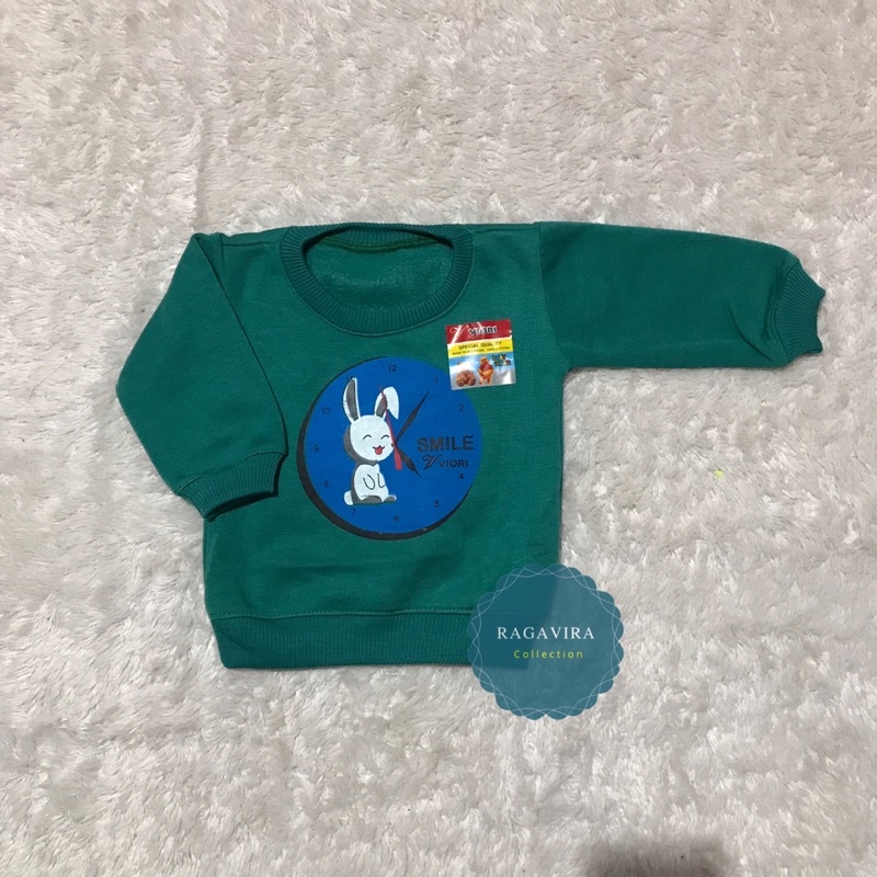 BAJU BAYI Atasan Sweater rabbit smile 2-12 Bulan (RG072)