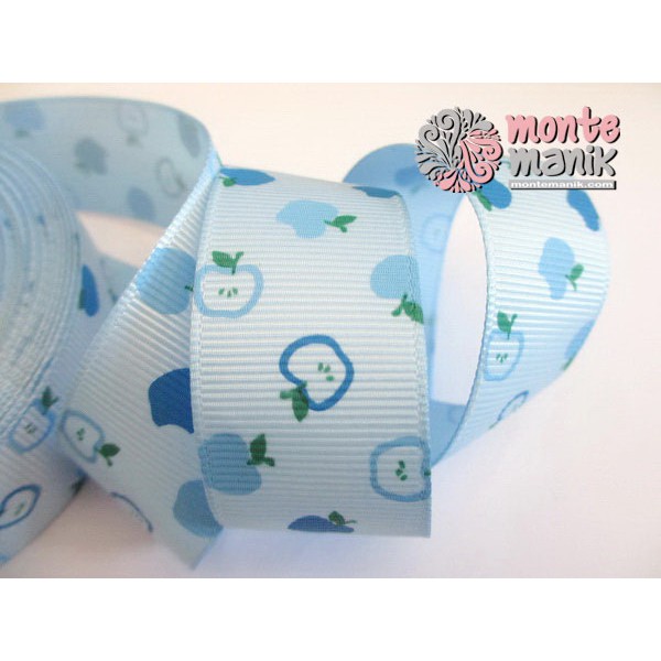 

Pita Grosgrain Motif Apel biru 1" (PITA-019)