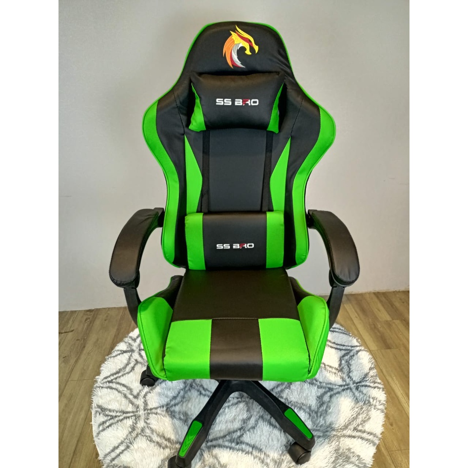 Kursi Gaming Bangku Gaming Gaming Chair Kursi Kerja Kursi Kantor Terlaris-343 Green