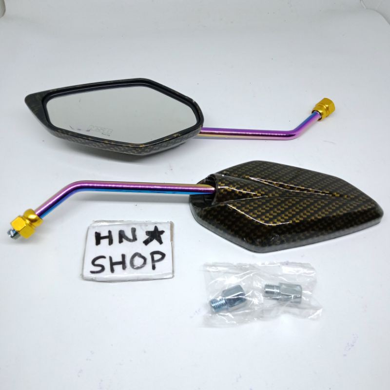 SPION TWOTONE 2 TONE CARBON JUPITER-VIXION PLUS DUDUKAN SPION HONDA-YAMAHA