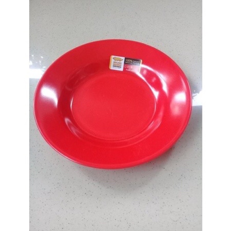 Piring Makan Melamin Asli 100% Golden Dragon Flying Fish 9 inci Piring Melamine milamin