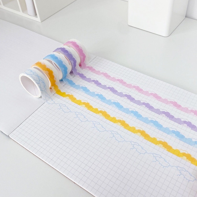 

YSB - 1 ROLL WASHI TAPES CLOUD / CUTE MASKING TAPE FOR DECOR / BUJO / SCRAPBOOK