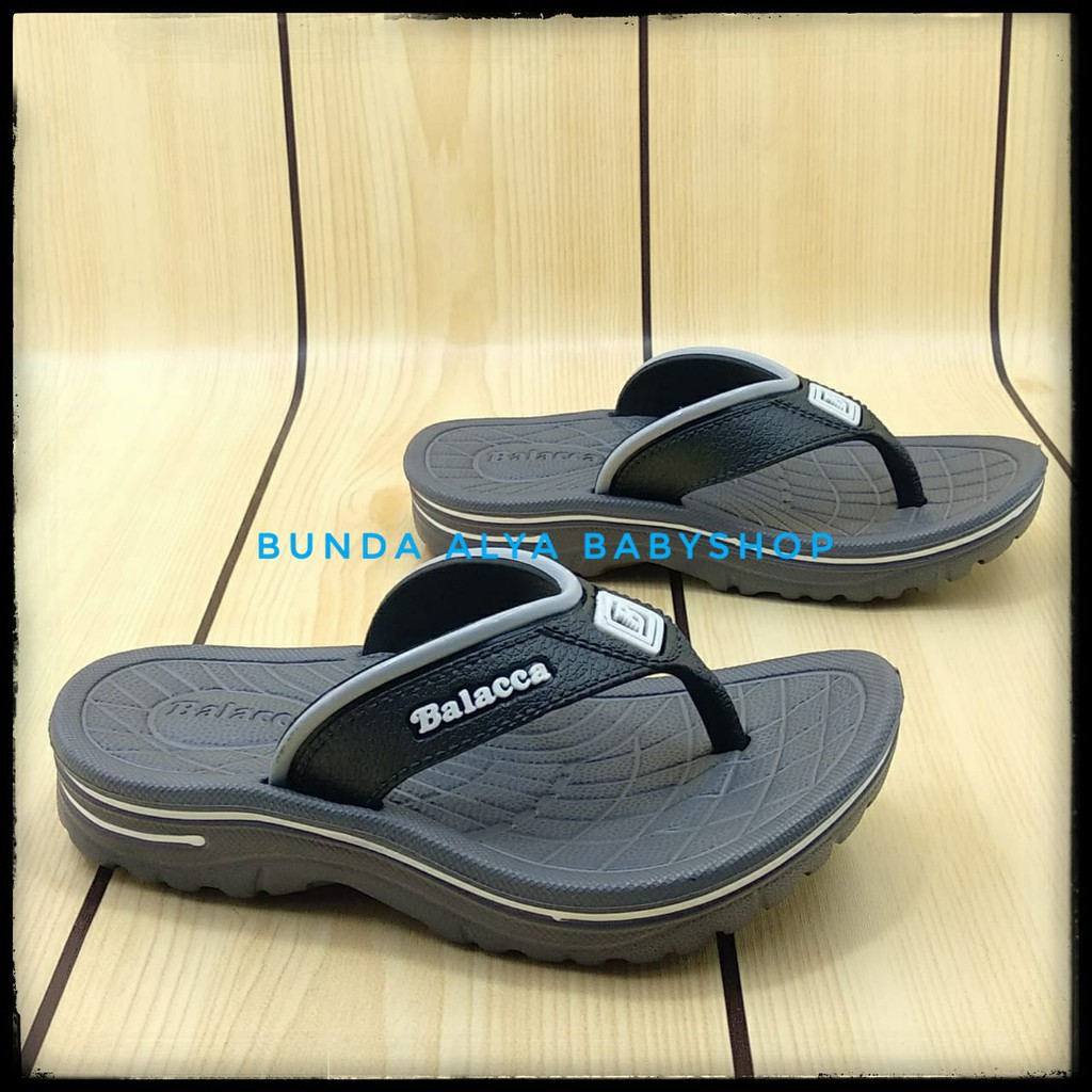 Sandal Anak Laki Jepit Usia 2 5 Tahun Karet ABU ABU - Sendal Anak Cowok Size 23 - 32 Anti Licin Alas Karet