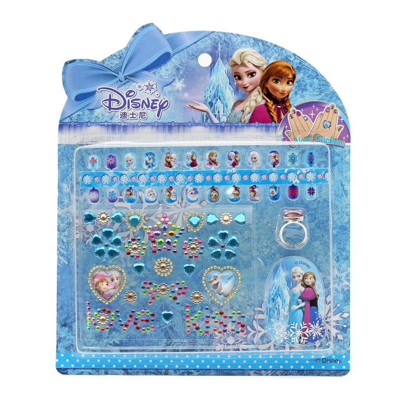 Nail Sticker Girls DIY Cartoon Diamond Sticker Rings set