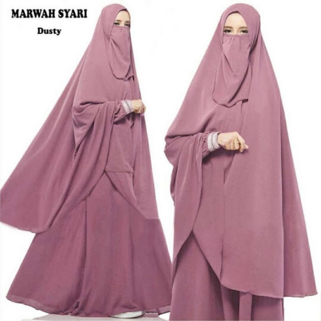 syari free niqob - gamis set kekinian