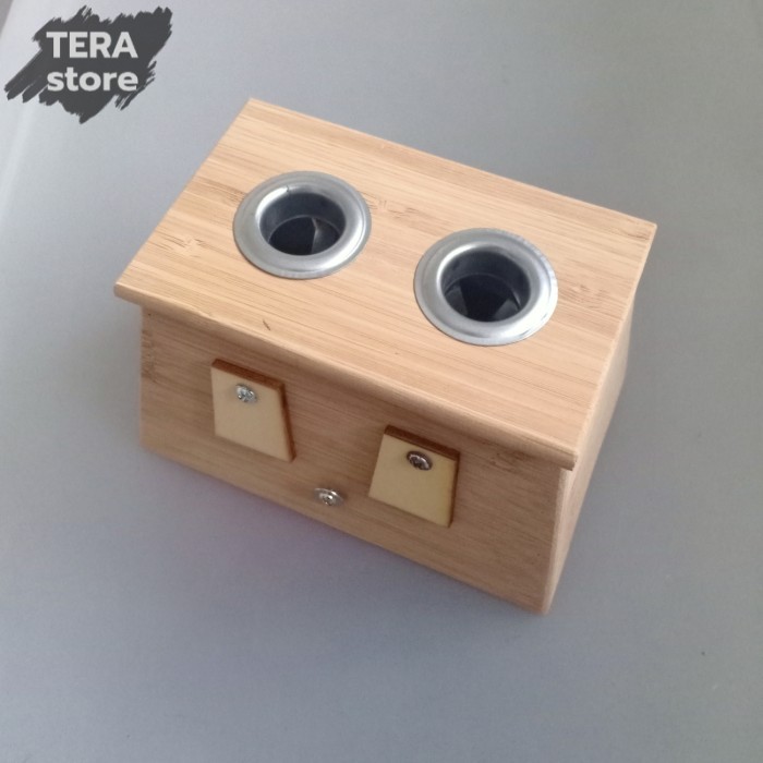 kotak moksa 2 lubang dudukan moxibustion moxa tcm ai jiu he
