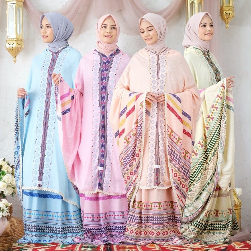 Mukena Baneska border medina mukena mix rayon mukena renda motif terbaru 2021
