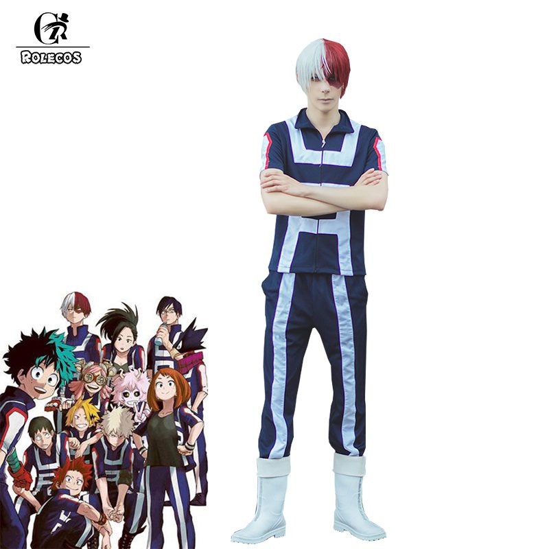 Anime MHA Cosplay Costume Members Gym Suit High School Uniform BNHA Sports Outfit-&&&
