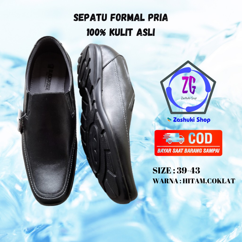 (ZG-SKP5) Sepatu Pria - Sepatu Casual Pria -  Sepatu Kulit Pria - Slip On Pria - Handmade Magetan