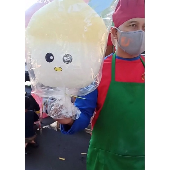 STICKER GAMBAR JAMUR KARAKTER ARUMANIS GULA KAPAS GULALI COTTON CANDY