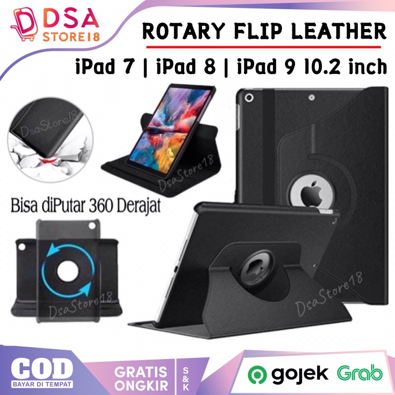 Case Ipad Gen 9/Gen 8/Gen 7 / Casing Ipad 9th 8th 7th Generation Cover Rotary 360° Standing Leather 