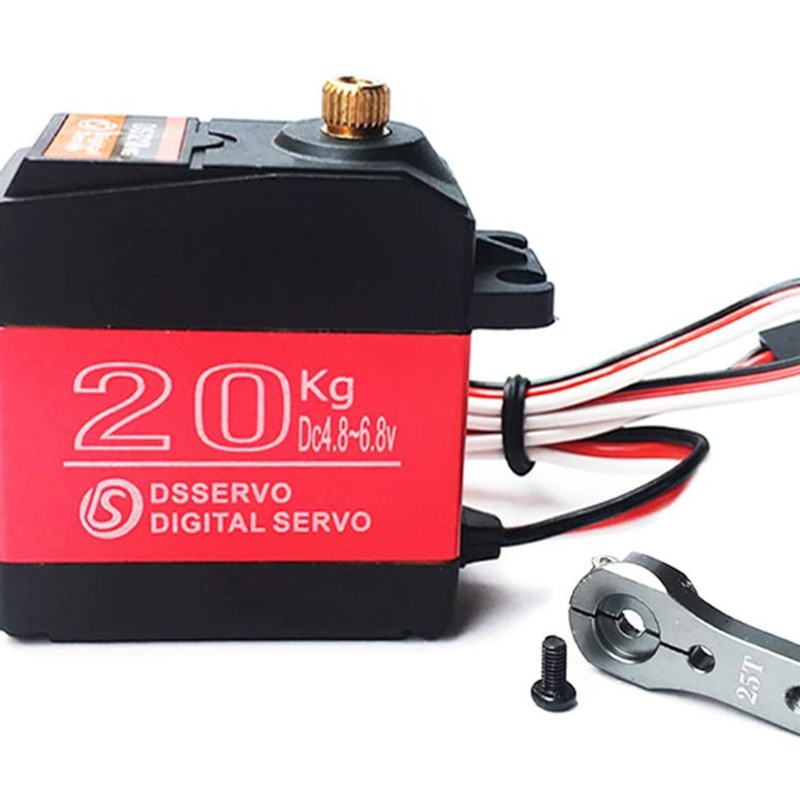 Btsg 20kg Coreless Digital Servo Motor Hv 6.8V Tembaga+Aluminium Gear