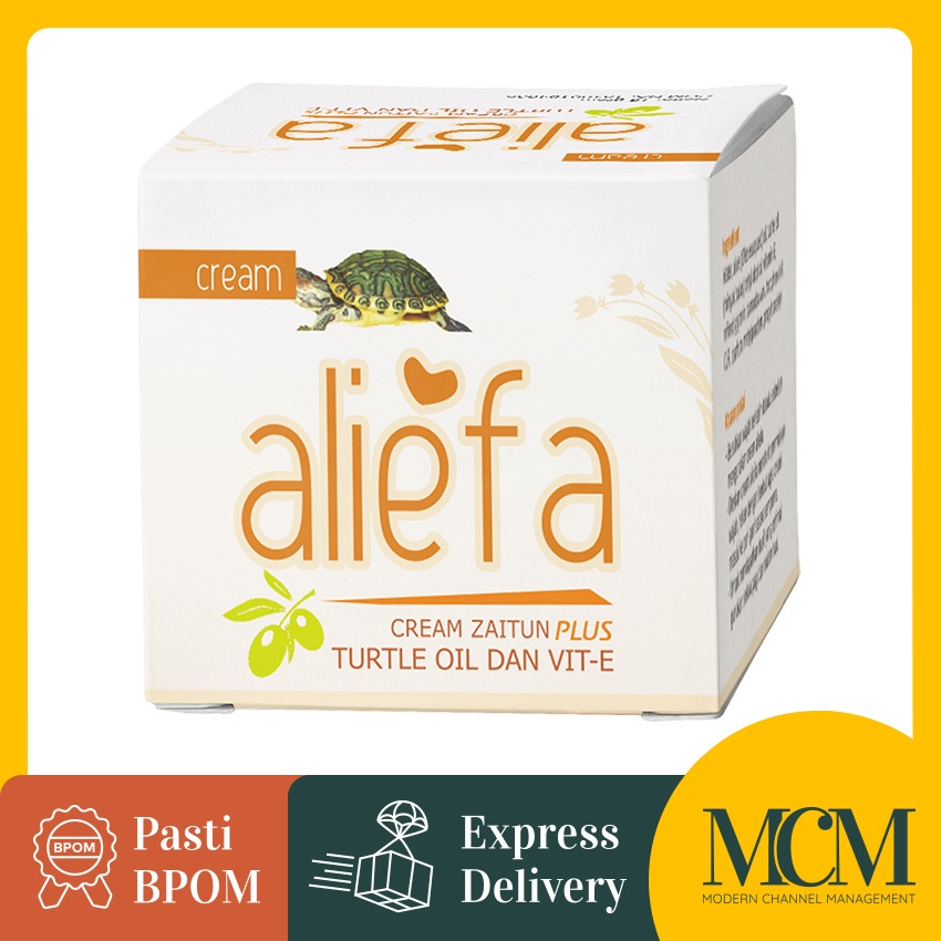 Krim Wajah Aliefa Cream Zaitun Plus Turtle Oil & Vitamin E - 15 gr
