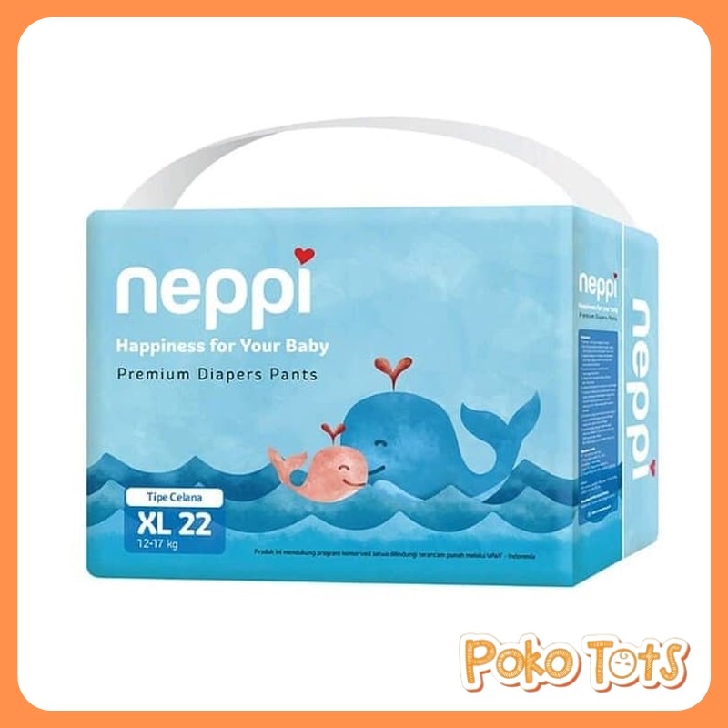 Neppi Baby Premium Diapers Pants XL22 Popok Bayi Diaper Pant XL Isi 22 pcs WHS