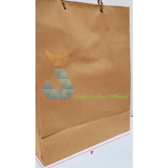 

➬ PREMIUM - Paper Bag Tali Kraft - Eco Friendly Tas Kertas Ukuran S/M/L - L - 28 x 41 ۩