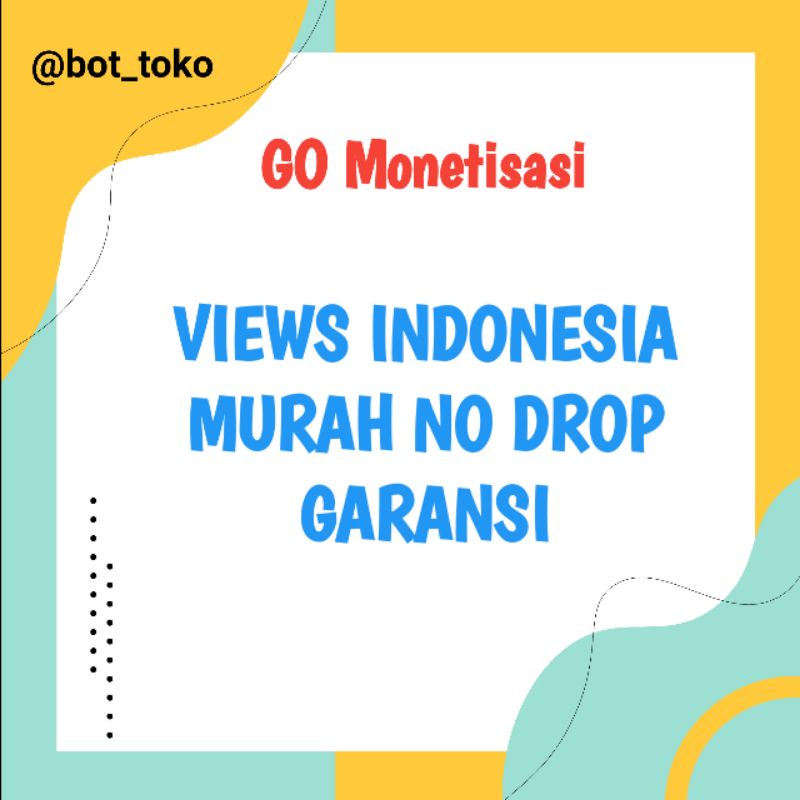 View YT Indonesia Murah No Drop Garansi Juga