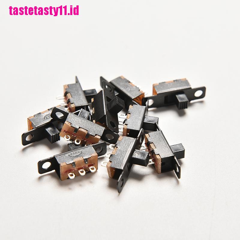 20 Pcs 3 Solder Lug Pin 2 Posisi ON / ON / ON SPDT Panel Slide Vertikal Mini