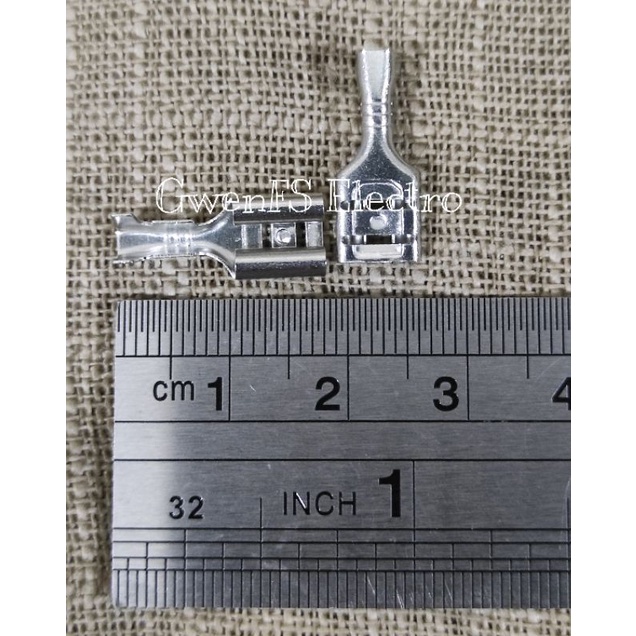 (per 10pca) Skun Gepeng Terminal 6.3 sekun male female karet