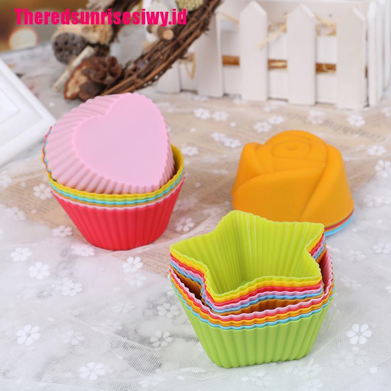 6 Pcs Cetakan Cupcake Bahan Silikon