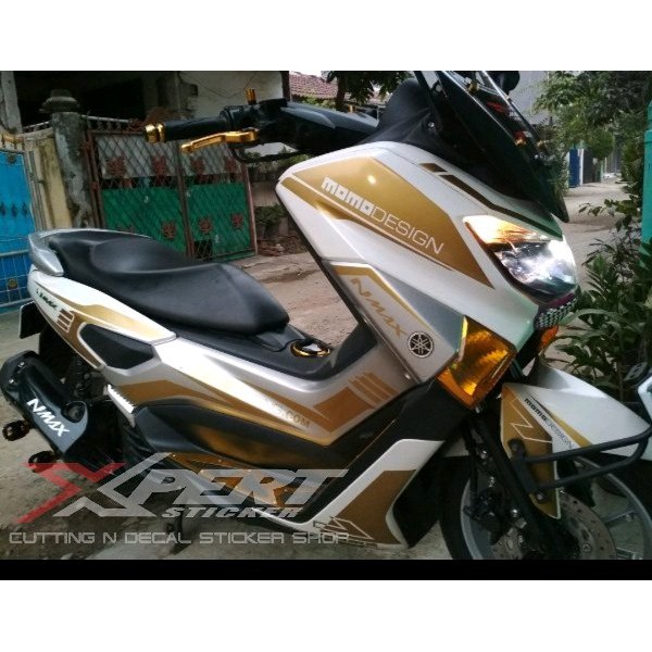 STIKER NMAX GOLD CUTTING STICKER NMAX HITAM 2018