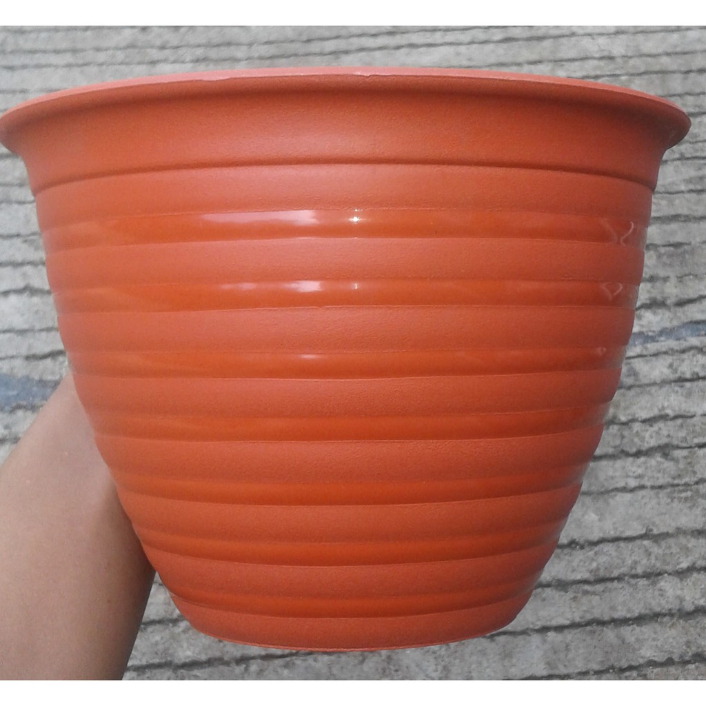 Ori Pot Tawon 18 Cm Super Tawon 18 Orange Merah Bata Tawon Pot 17 Plastik 18cm Vas Pot Bunga