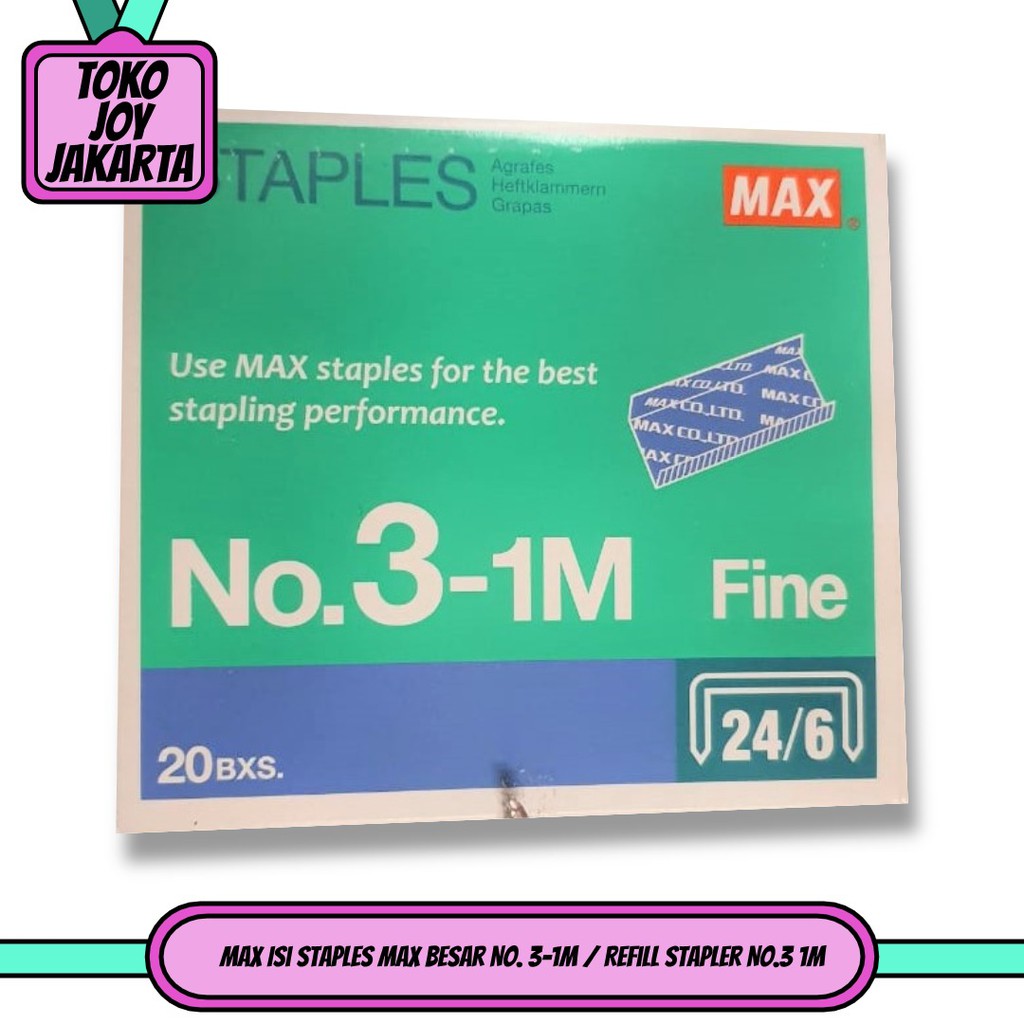 

MAX Isi Staples Max Besar No. 3-1M / Refill Stapler No.3 1M