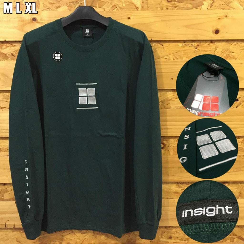 KAOS LENGAN PANJANG INSIGHT BORDIR LONGSLEEVE BRANDED KAOS PRIA COD