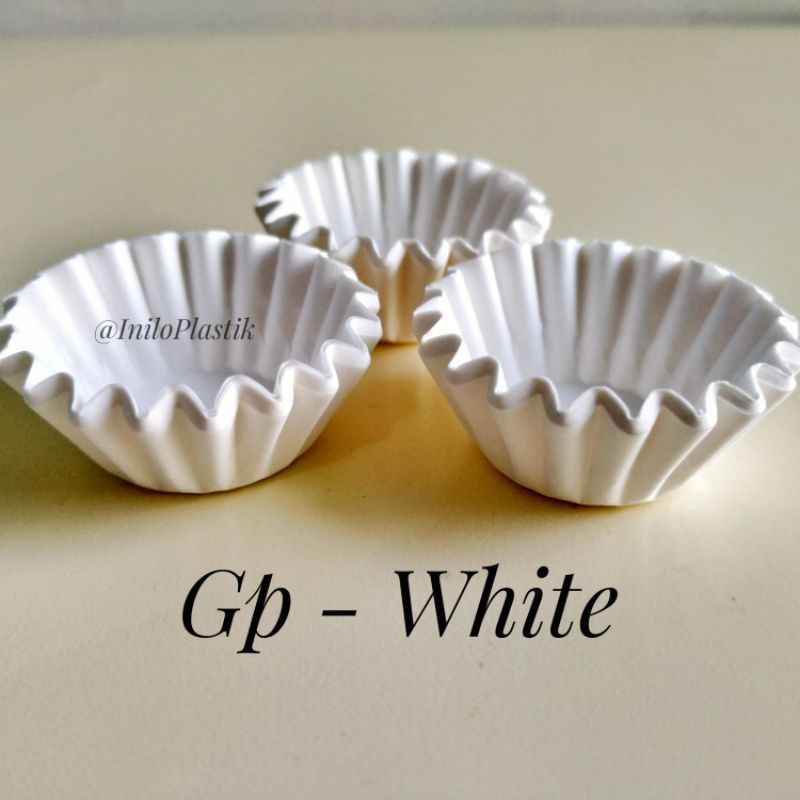 Jual Kertas Cup Cake Round GP White 55mm x 24mm / Paper Cup Cake ...